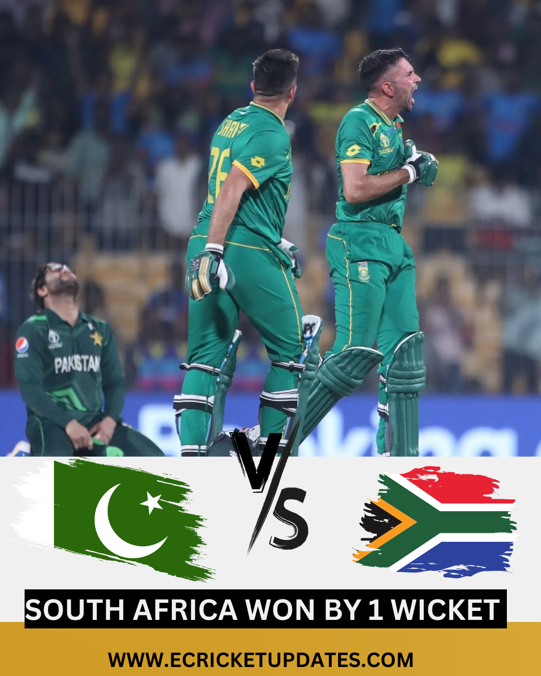 Thrilling WorldCup 2023 Clash: Pakistan vs South Africa Highlights
