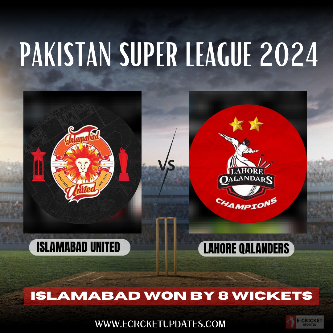 Islamabad United won by 8 wickets